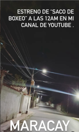 La calle alumbrada en la cuenta de Nacho. Foto: Instagram