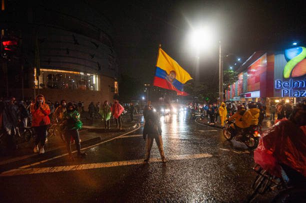manifestante en marchas de Colombia