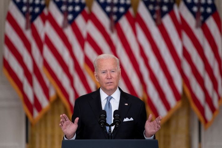 Biden habla del retiro de tropas estadounidenses de Afganistán y toma de talibanes de ciudades