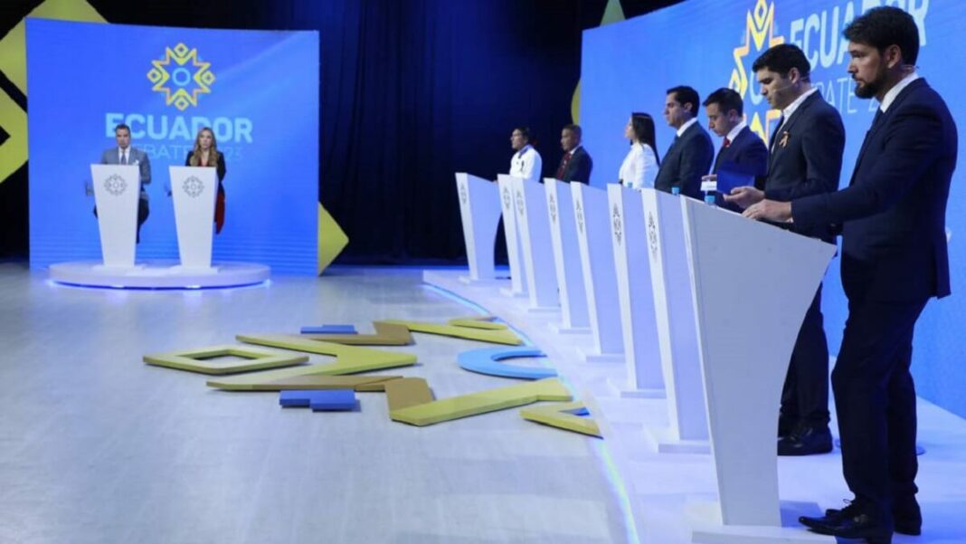 El debate presidencial se efectuó este domingo en Ecuador. Foto cortesía