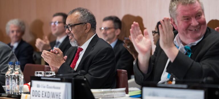 Tedros Adhanom Ghebreyesus, direcor de la OMS, en la firma del Acuerdo para prevenir futuras Pandemias.